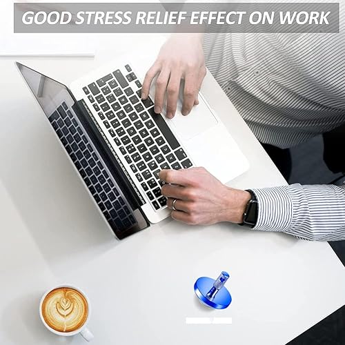 Miniatura 6 de Colorida parte superior giratoria de metal de acero inoxidable, giroscopio de precisión antigravedad, juguete de escritorio de equilibrio perfecto,