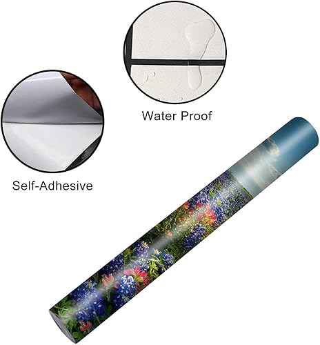 Miniatura 4 de Juego de envolturas de vinilo autoadhesivas para refrigerador, diseño botánico natural, tarde, sol, puerta, mural, extraíble, para nevera, despegar