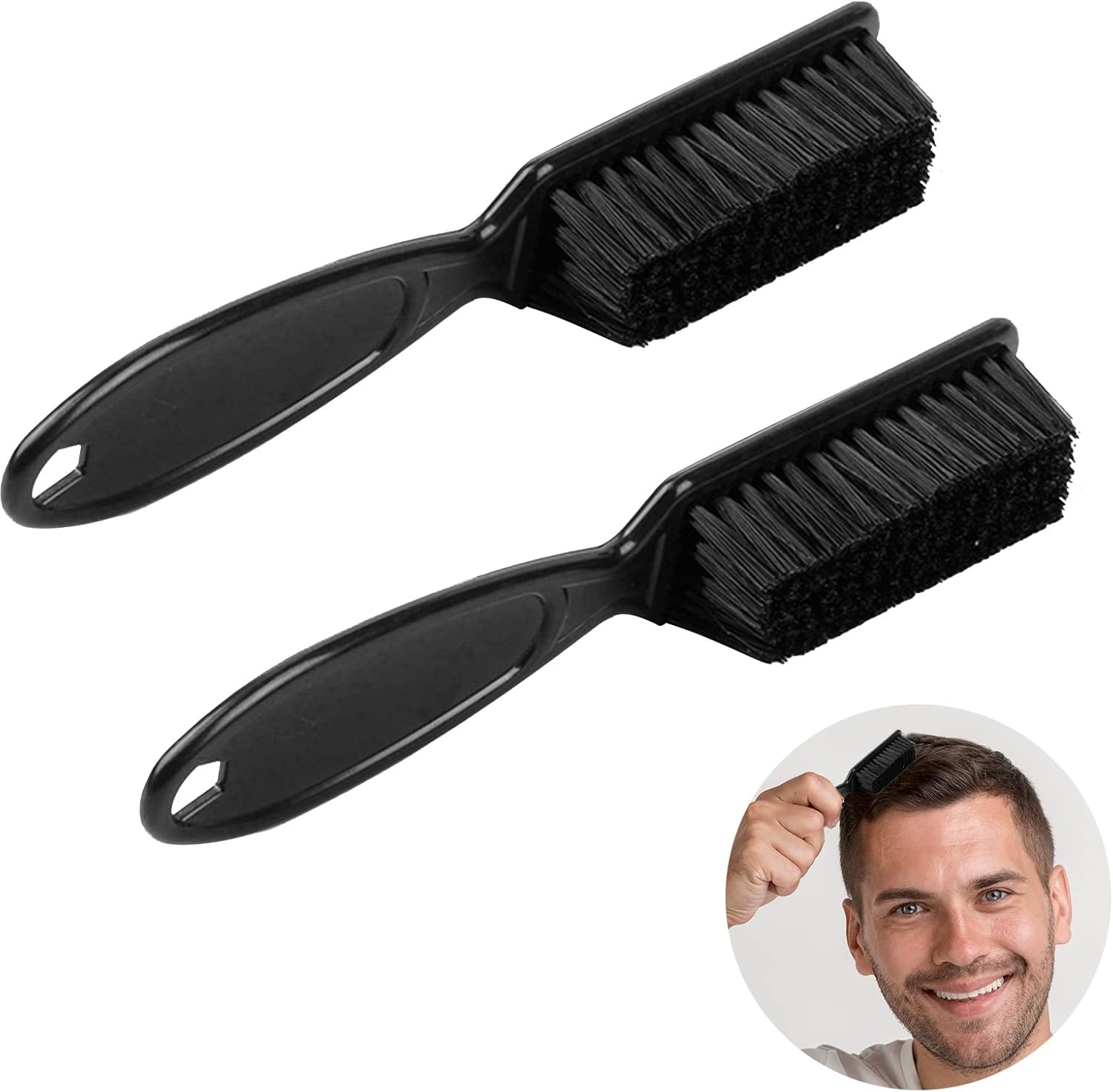2 Pcs Fade Brush Barber Blade Cleaning Brush Clipper Blade Cleaning