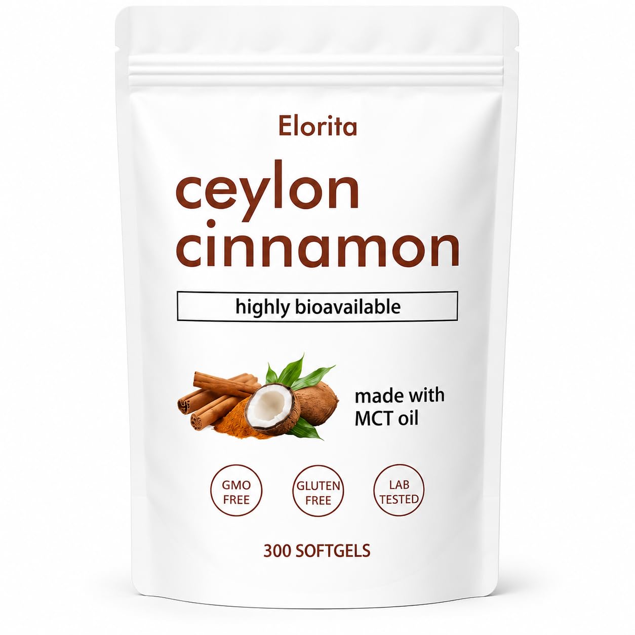 Metabolae Ceylon Cinnamon Softgels with MCT Oil (300 Count)