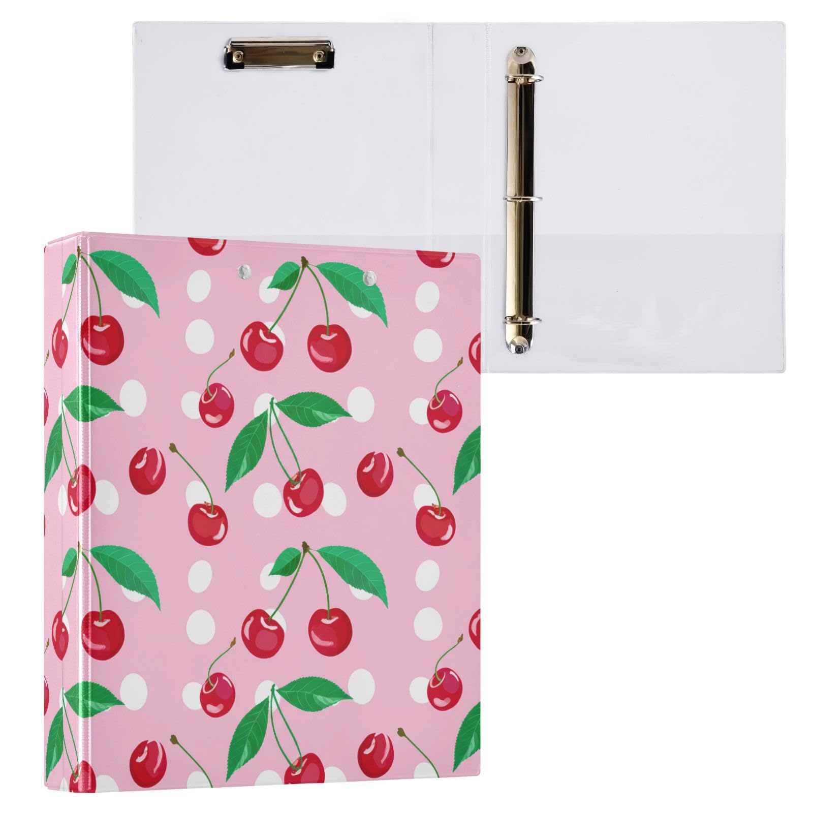Raccoglitore ad anelli con 3 anelli, 3,8 cm, decorativo, con clip in metallo, formato A4, per casa e ufficio, confezione da 2