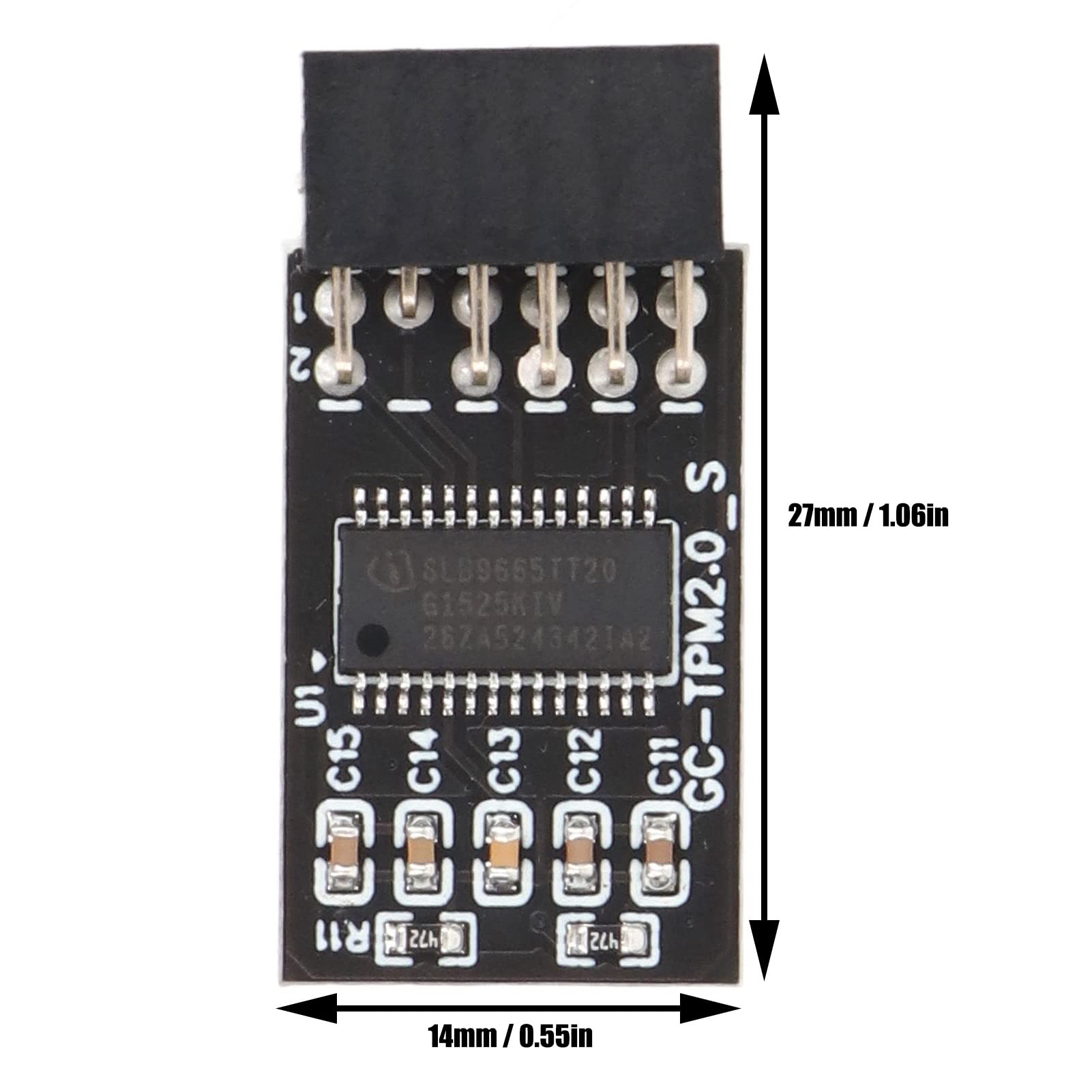 Moduł TPM 2.0 LPC SPI 12Pin, moduł Bezpieczeństwa Szyfrowania Zdalny moduł Bezpieczeństwa Karty Zdalne Szyfrowanie Karty Akcesoria do Tablicy Bezpieczeństwa dla