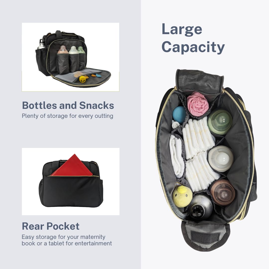 LEQUEEN Baby Changing Bag, Crossbody Nappy Bag, Diaper Satchel for Mums and Dads