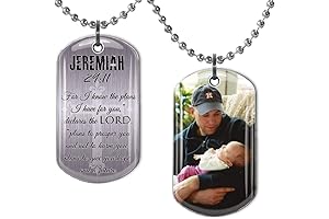 Personalized Bible Dog Tag Necklace for Men