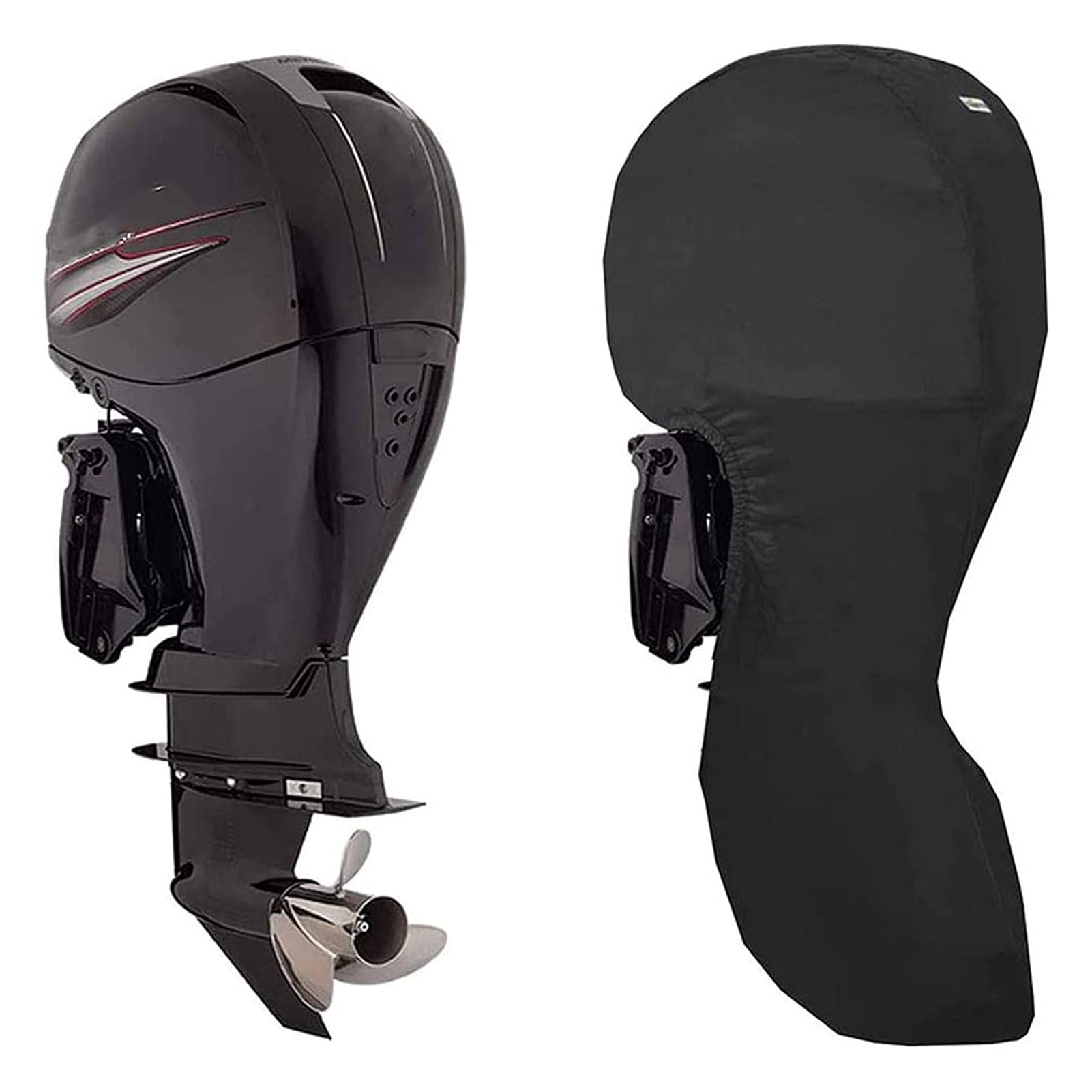 Boat Motor Covers - Full Outboard Motor Cover 420D Oxford Cloth Motor Full Outboard Boat Engine Cover Waterproof (8-10HP)