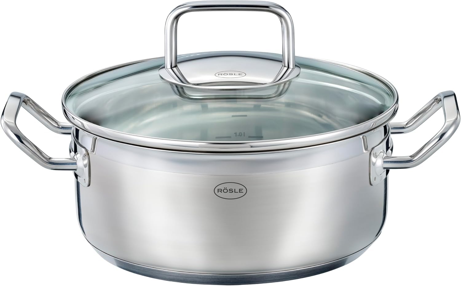 RÖSLE Set de Fondue pour 6 Personnes – Chaudron à Fondue en Acier Inoxydable de 20 cm avec Couvercle en Verre, brûleur à gaz 1000W, réchaud Pliable et Accessoires pour Fondue, Parfait pour Fondue au