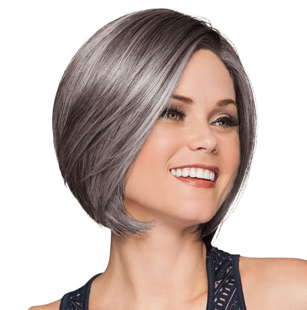 GABOR Opulence Chin-Length Modern Page Wig by Hairuwear, Average Cap, GL44-66SS SuGared Nickel