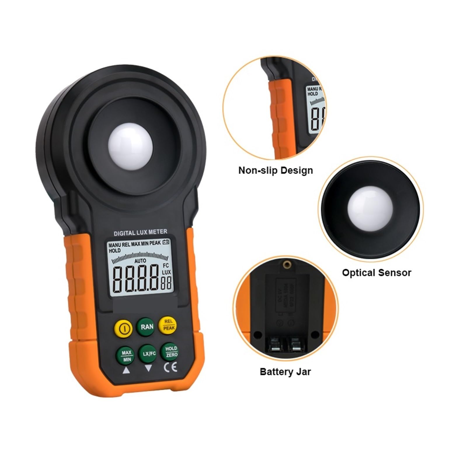 Medidor De Luz Digital Lux Meter 200000 Lux Iluminómetro De Alta Precisión Fotómetro Luxómetro De Mano Luxómetro