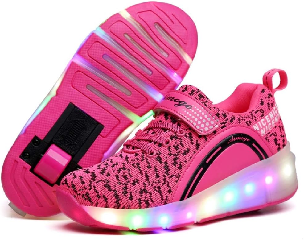 SDSPEED Kids Roller Skate Shoes with Single Wheel Shoes Sport Sneaker LED
