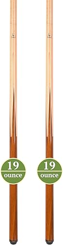 Miniatura 4 de ASKA Juego de 2 tacos de billar para billar, arce canadiense Hard Rock de 58 pulgadas, punta dura de 0.512 in