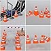 Zhhuoc 14Pcs Orange Mini Traffic Cones Plastic Sign Road Cone Roadblock Cone Sign Model Photo Prop Educational, Small Orange Cones Construction Cones, Safety Barriers, Mini Traffic Cones