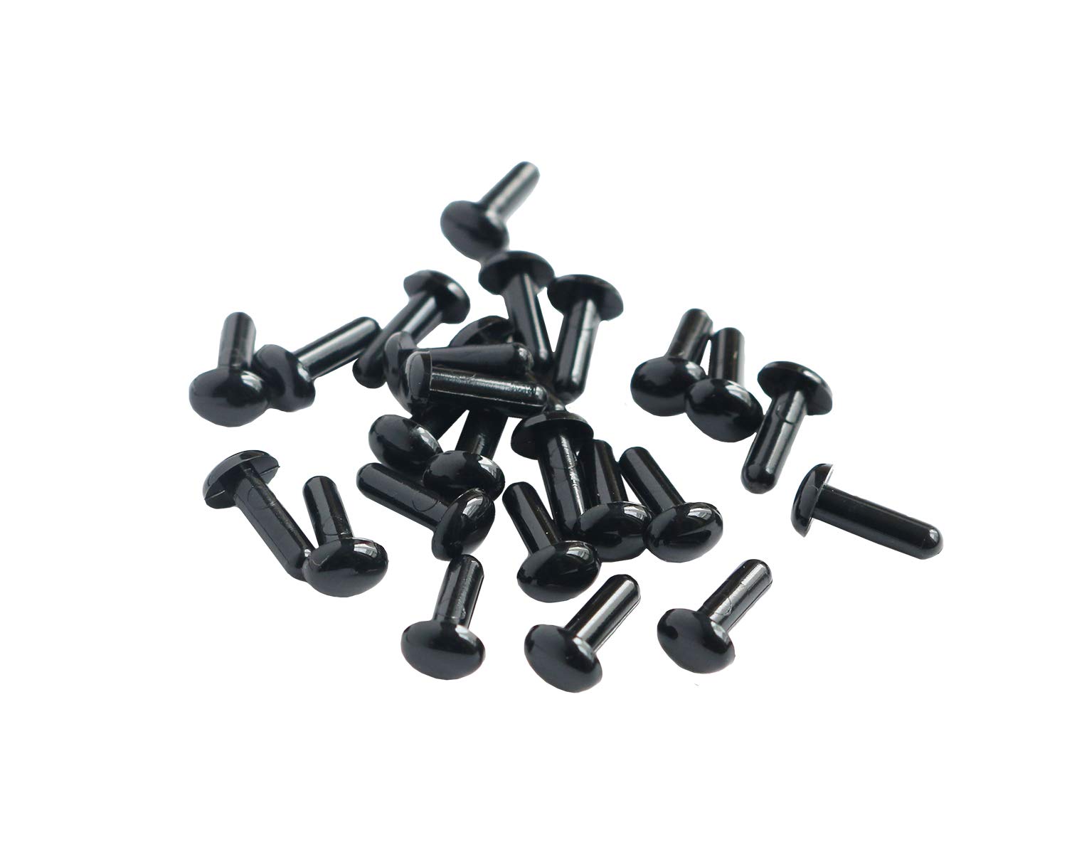 日本紐釦貿易(Nippon Chuko) 差し目ボタン 楕円 黒 4.5mm 50個入 CE430 手芸用品 目玉ボタン