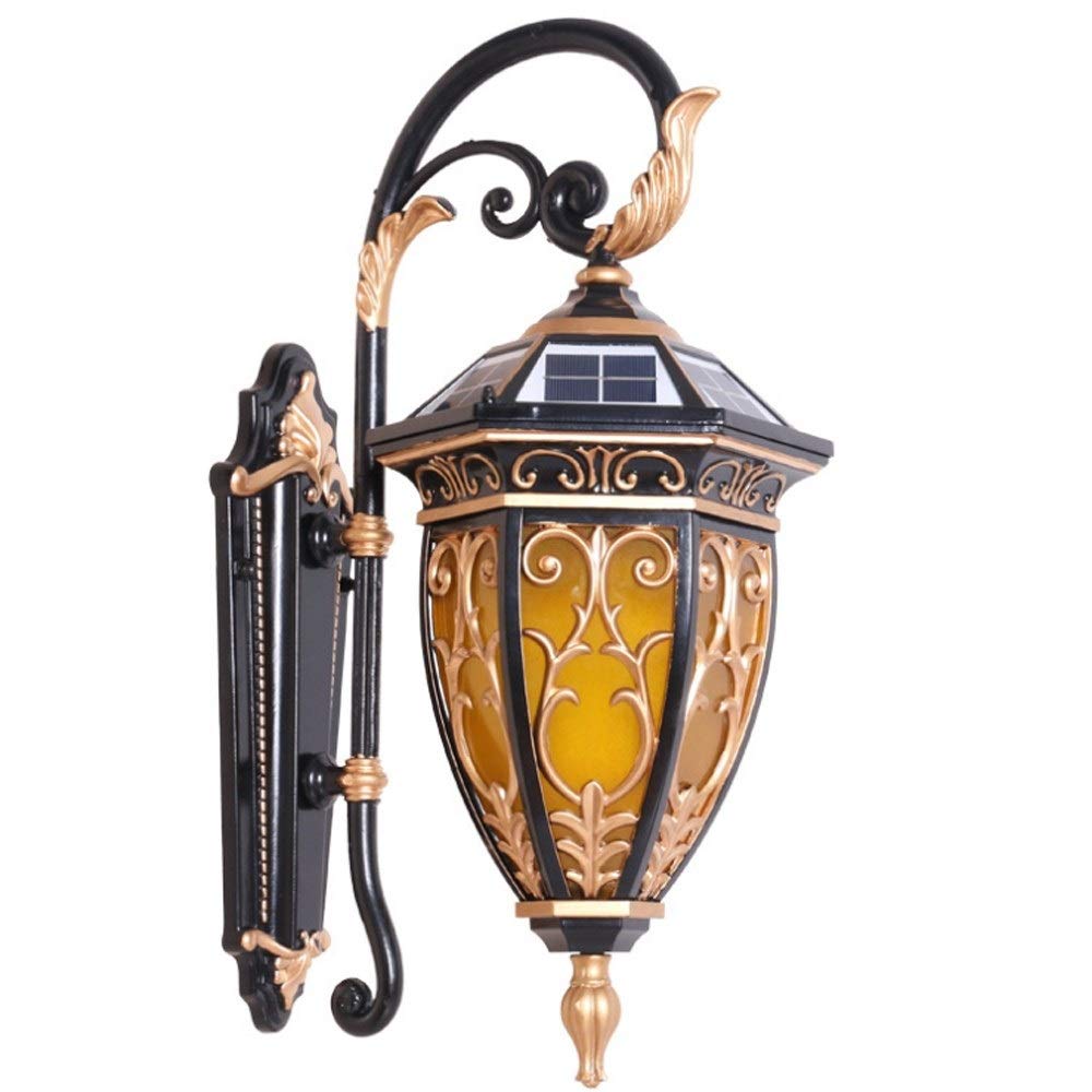 Lampe murale solaire rétro 2W étanche pour extérieur villa et jardin
