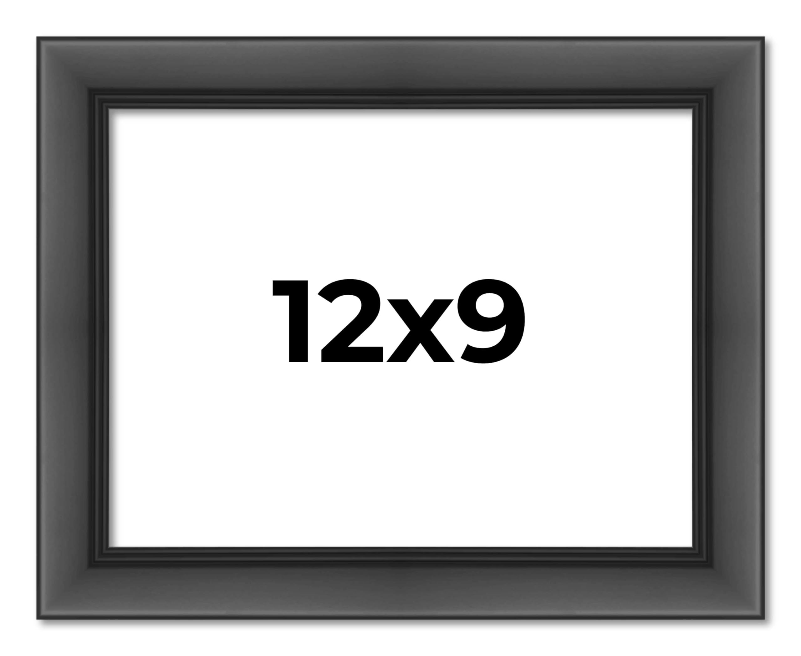 額縁 Amazon.com: Poster Palooza 12x9 Frame Black Contemporary Wood