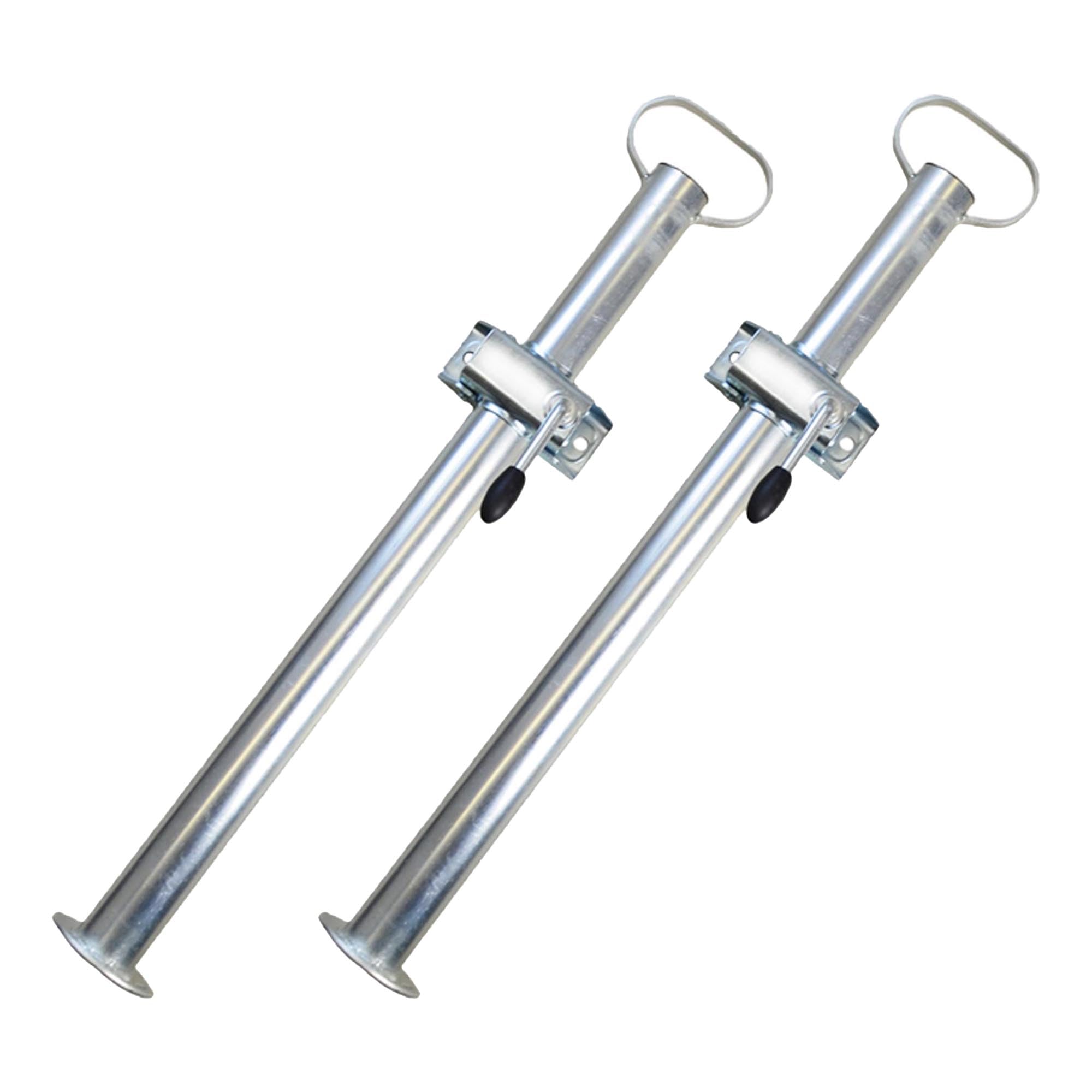 The Drive | 2X Anhänger Stützen mit Klemmhalter für PKW-Anhänger | Stelzfuß | Fallstützen | Anhängerstütze | Länge: 600mm Ø: 48mm
