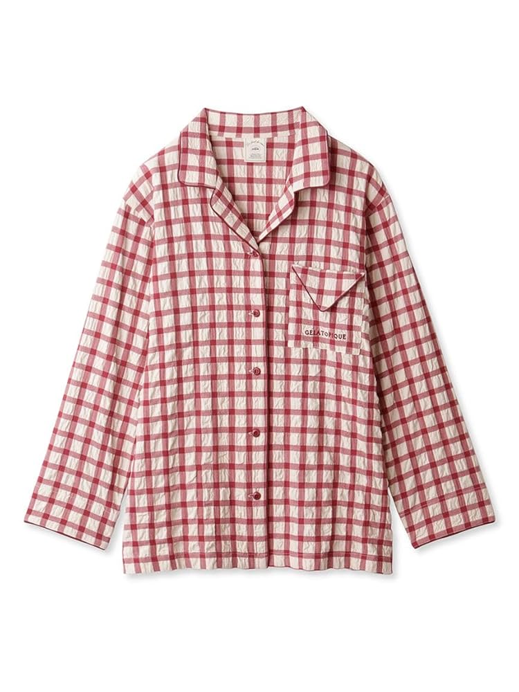 Amazon | [ジェラート ピケ] チェックシャツ | シャツ・ブラウス