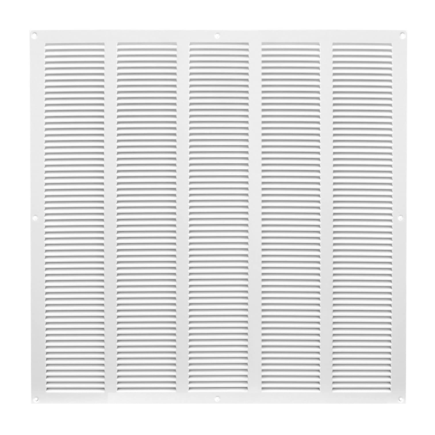 500x500mm Griglia di Ventilazione in Acciaio Bianco con Zanzariera - Griglie di Aerazione in Metallo