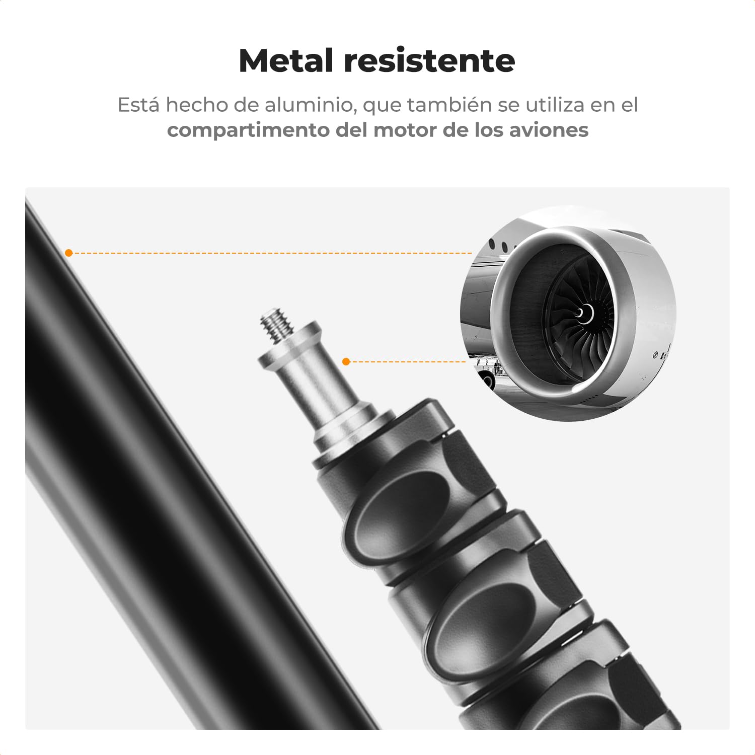 K&F CONCEPT Trípode de fotografía 200 cm, trípode de lámpara de Aluminio Reversible Ajustable Trípod para teléfono Celular con Tornillo de 1/4 "Bolsa de trípode para cámara de luz estroboscópica