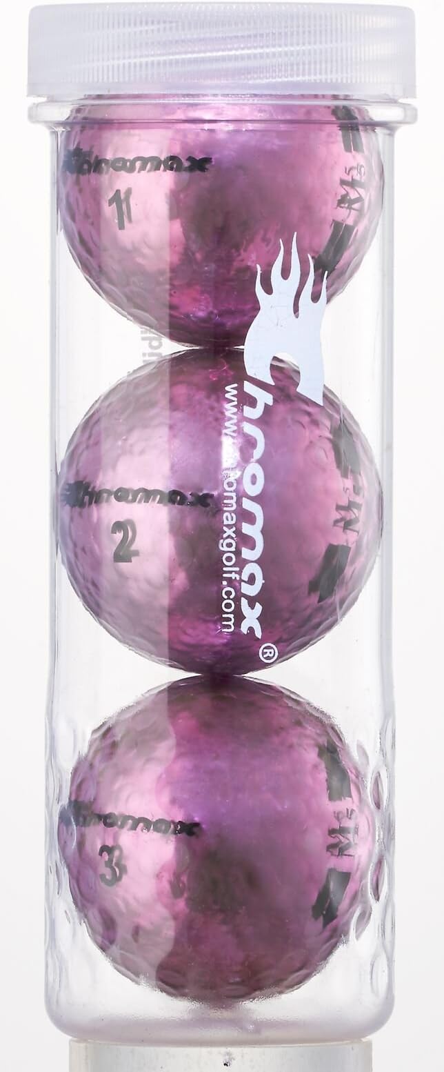 ChromaxMetallic M5 Colored Golf Balls (3 Pack Tube)