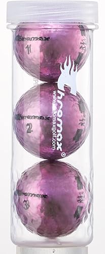 Miniatura 10 de Chromax Pelotas de golf metálicas de colores M5 (paquete de 3 tubos)