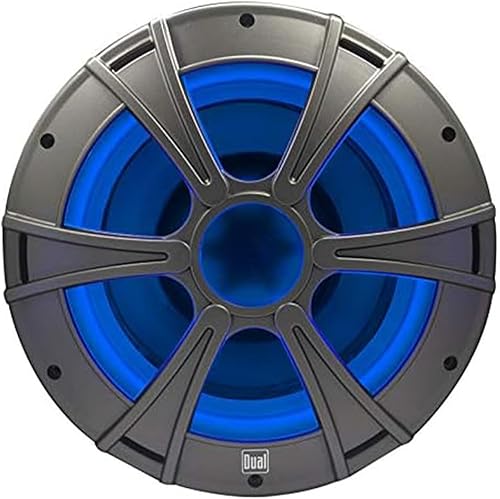 Dual Electronics DM1016S 10 "Dual Voice Coil Marine Subwoofer con iluminación LED azul IllumiNITE