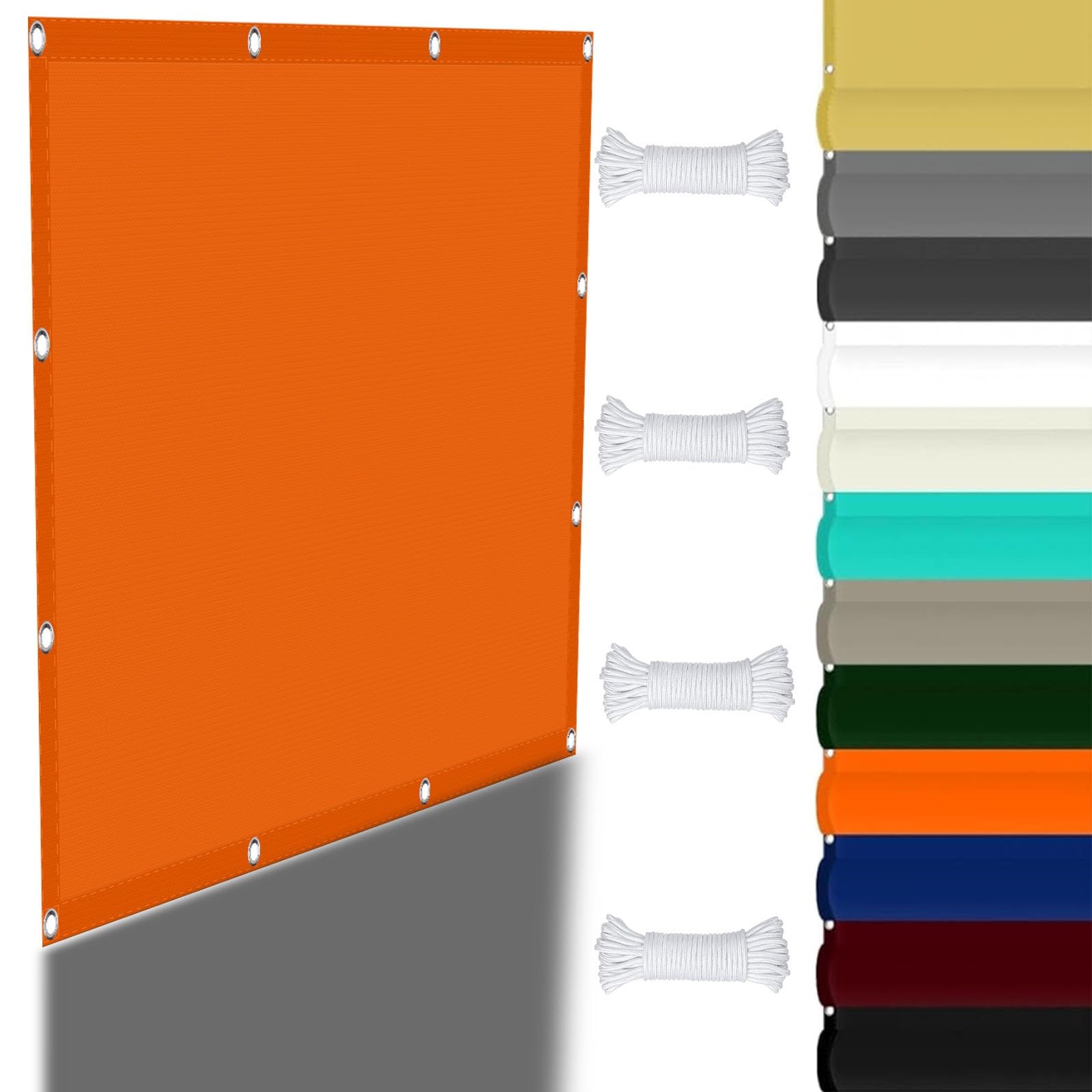 WQPMNYG UV Protection 98% Rectangular Shade Sail 4x9.5m Waterproof Canopy with Grommets for Pergola Garden Patio Premium Outdoor Sunshade for Deck and Backyard