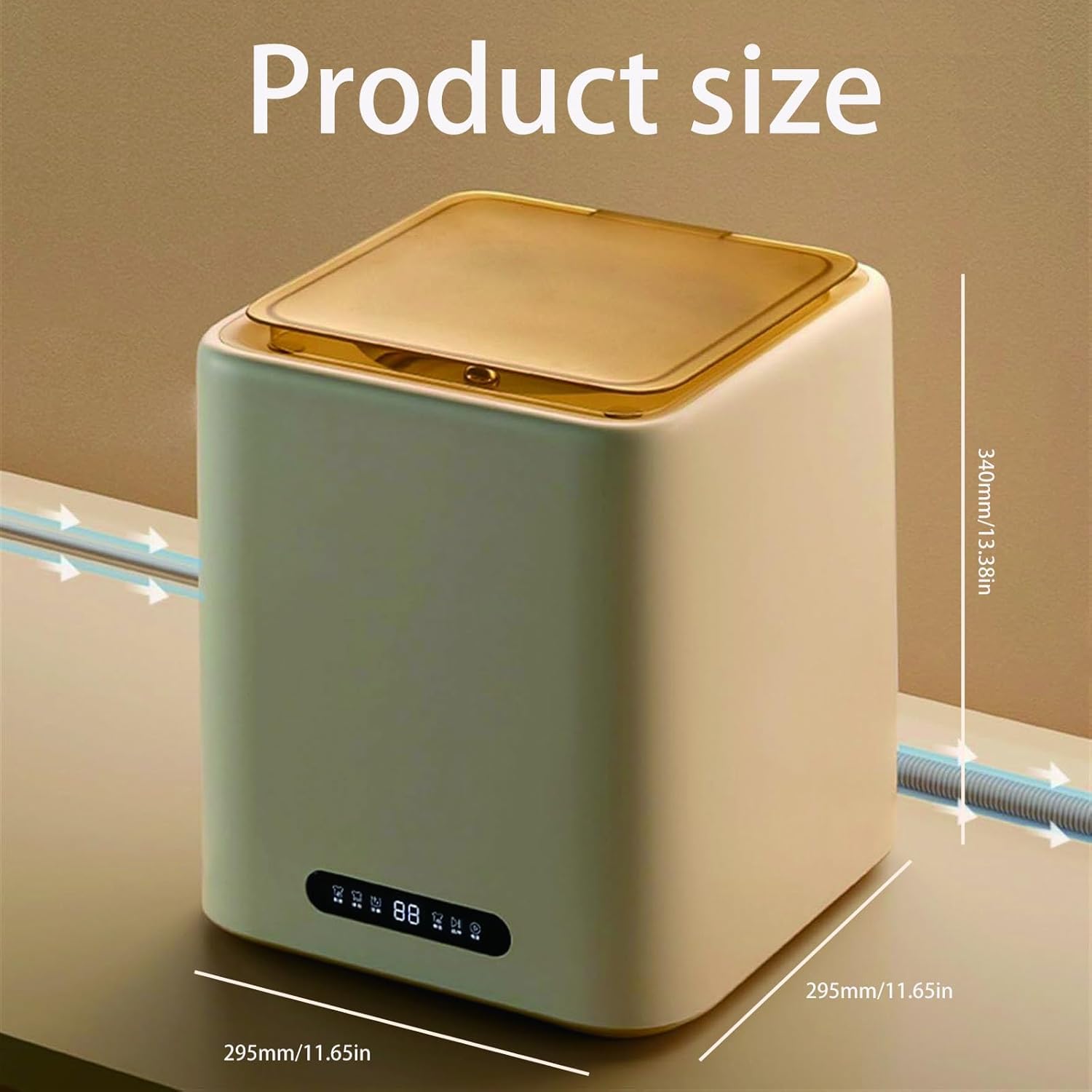 Mini pralka, 7L 4 kg 2-w-1 w pełni automatyczna suszarka do bielizny z teleskopową rurą spustową, czterema trybami i wewnętrzną lufą ze stali nierdzewnej, głębokie czyszczenie bielizny, ubra
