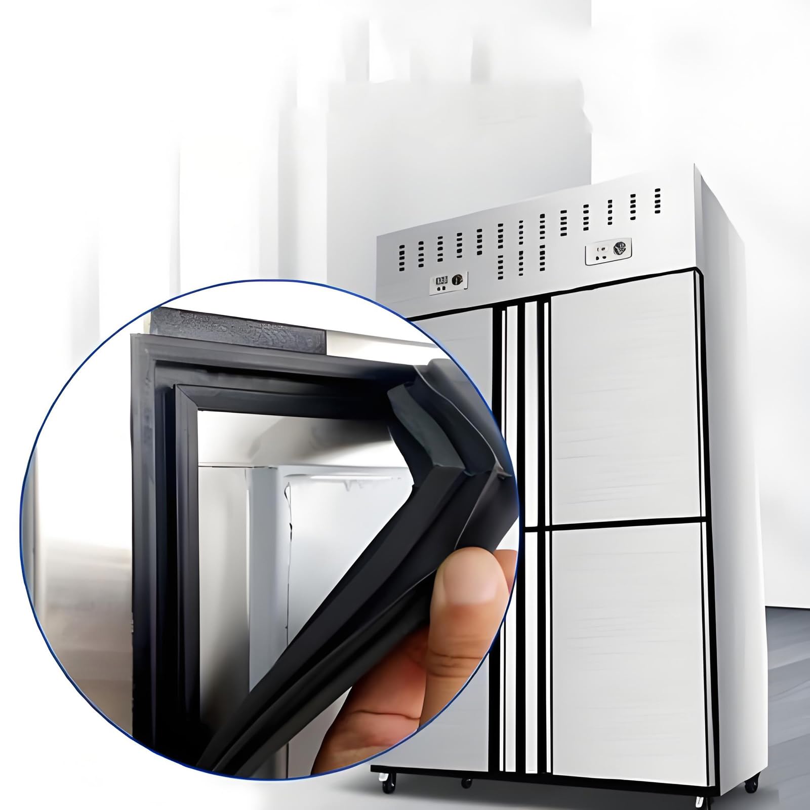 Joint magnétique de Porte de Chambre Froide ou de congélateur - Remplacez Votre Joint de Porte de Chambre Froide - Fabriqué sur Mesure à Votre Taille