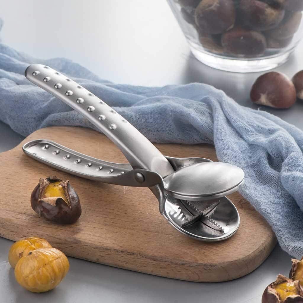 Casse Noix Métallique 2-en-1 Clip Walnut Clip Châtaignier Noix Cracker Opener Shower Crosser Pince en Noyer Métal Coupe-Cuille Colle-Clip Clip Pince à Outils Pécan Noyer Outil ouvreur