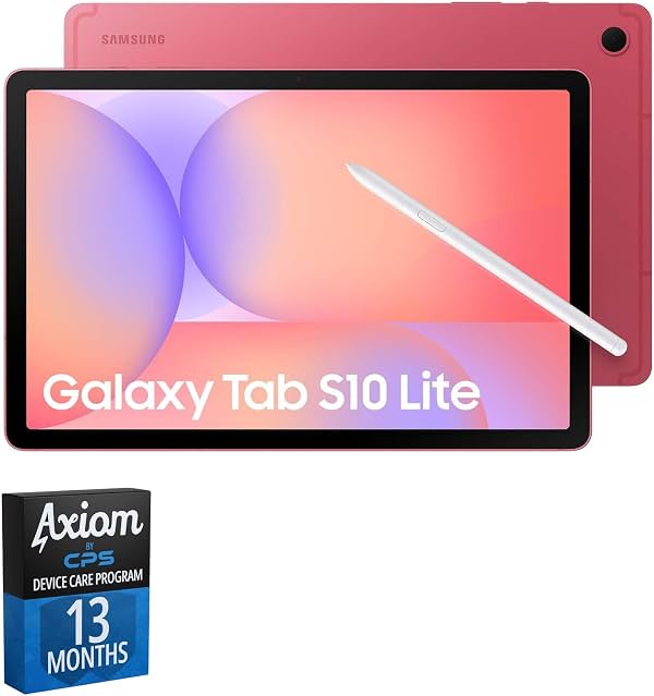Samsung Galaxy Tab S10 Lite 10.9" Tablet, 256GB Coral + Cuidado Axiom por 13 Meses