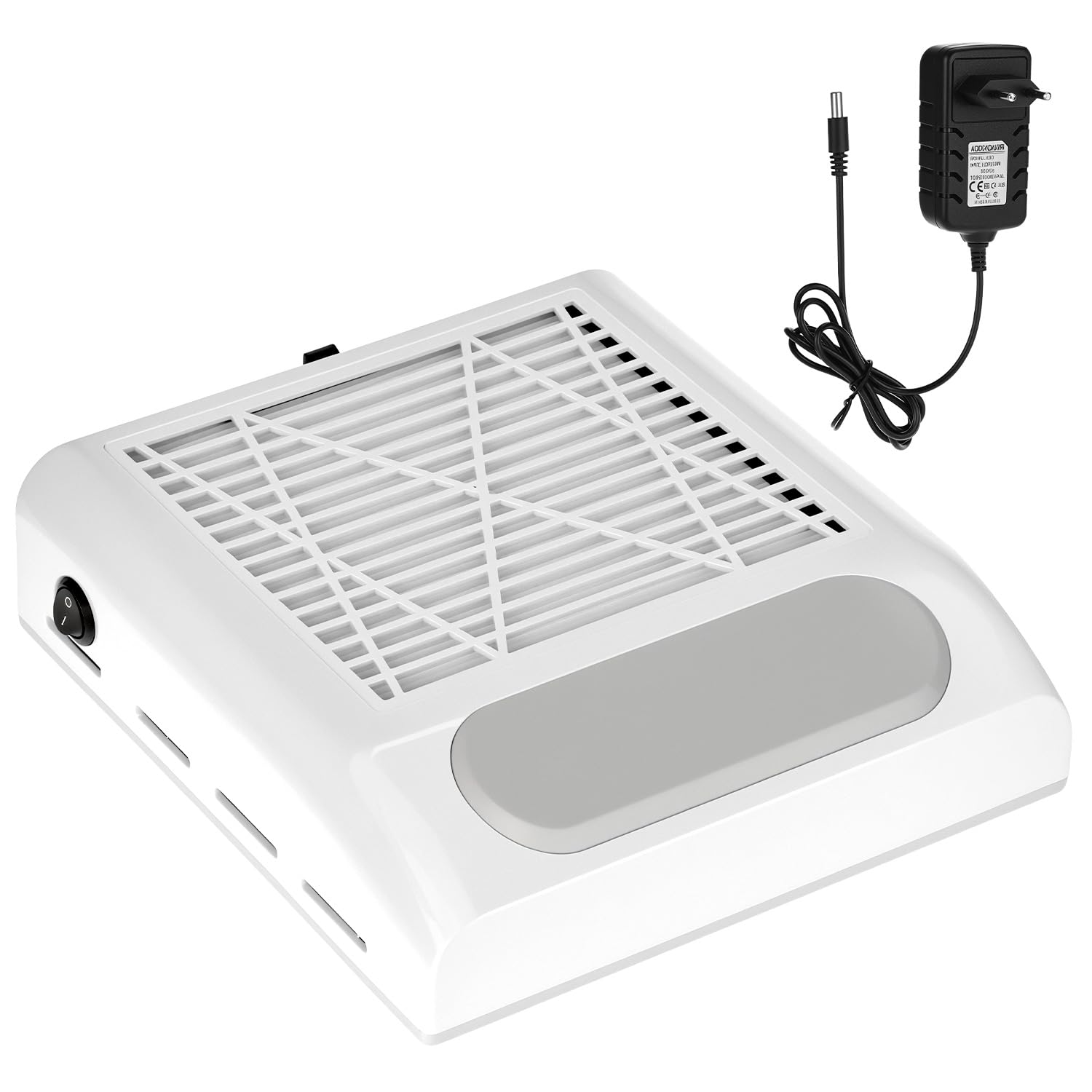 QWORK® Aspirateur à ongles 80 W avec filtre, idéal pour les particuliers, les salons de manucure, les salons de beauté et les manucures.