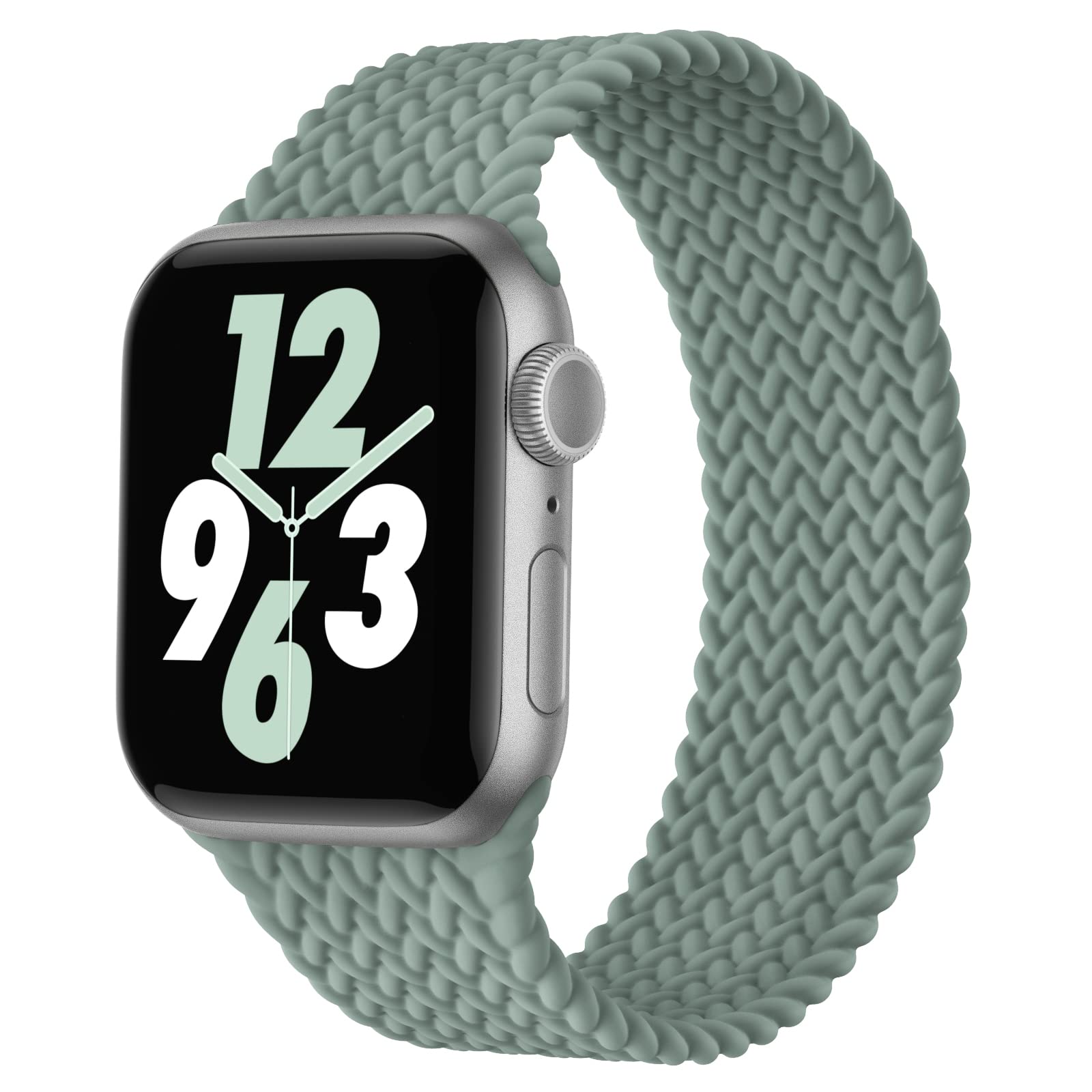 WASPO Silicone Solo Loop Bands Compatible with Apple Watch Band 38mm 40mm 42mm 44mm, Stretchy Silicone Braided Elastic Sport Strap Compatible for iWatch Series 6/5/4/3/2/1/SE