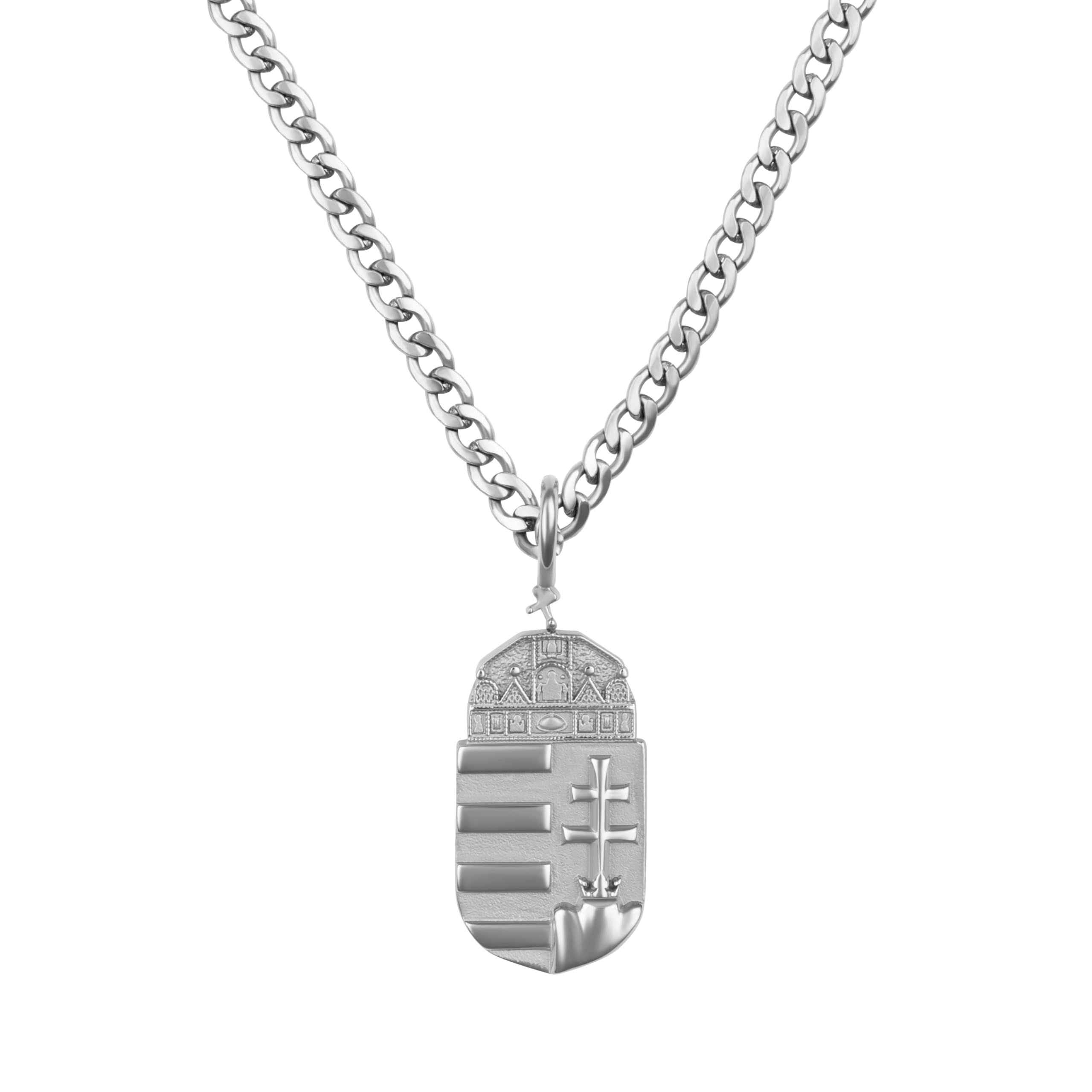 Ungarn Wappen Kette Herren – Halskette Anhänger Edelstahl, Geschenk