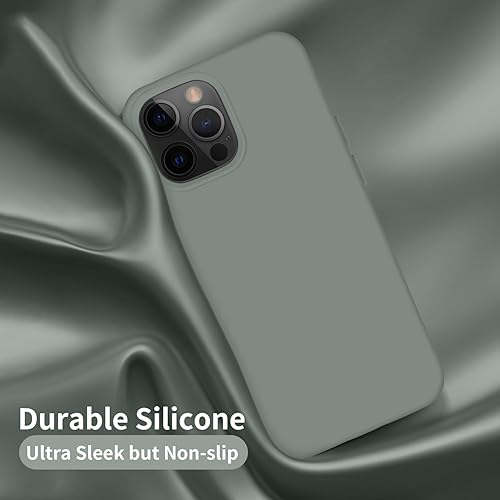 Miniatura 3 de Cordking Funda diseñada para iPhone 13 Pro, funda de silicona ultra delgada, a prueba de golpes, con forro de microfibra suave antiarañazos, 6.1