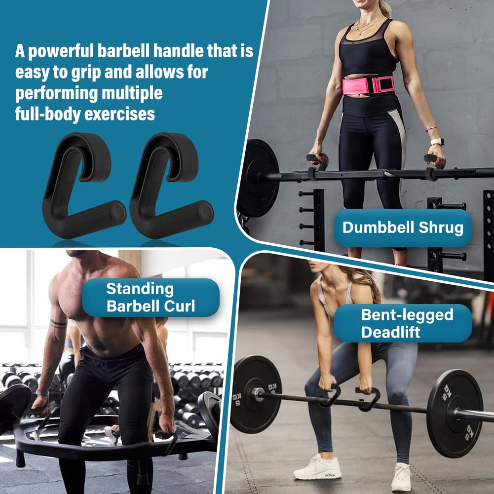Mangos de agarre neutro: agarre ergonómico multifunción para pull-ups, deadlifts, barbell Rows y bandas de resistencia | Accesorios para el hogar y el gimnasio