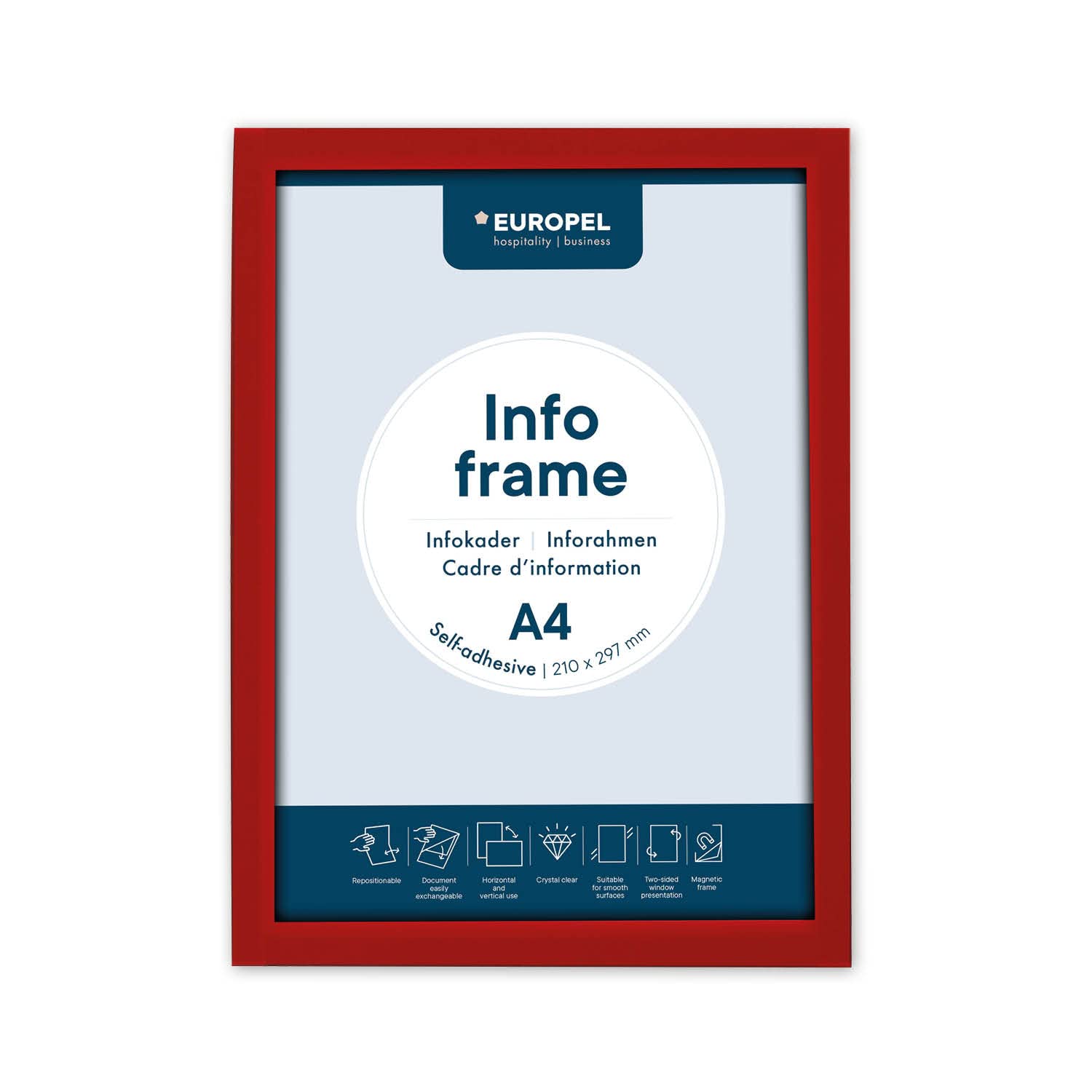 Infoframe Europel A4 zelfklevend zwart 2 stuks