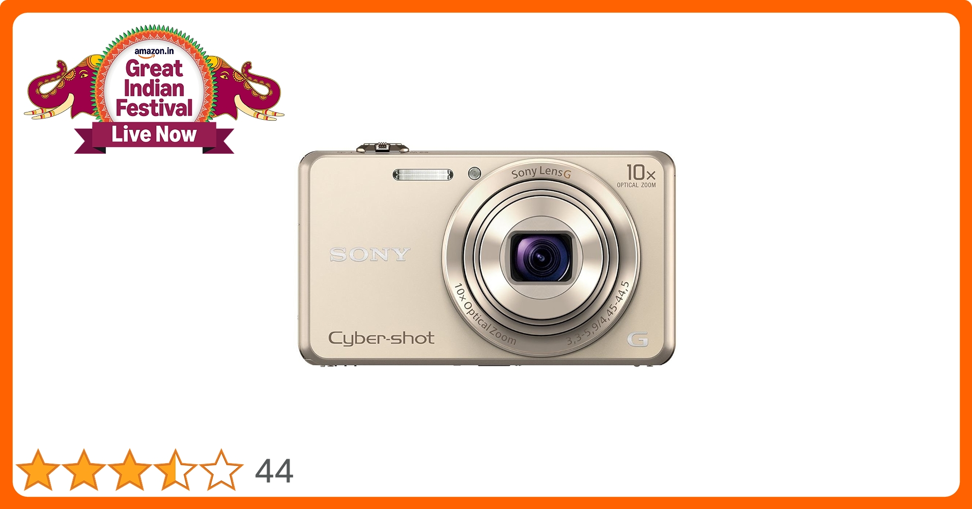Buy Sony Cybershot DSC-WX220/N 18.2MP Digital Camera (Gold