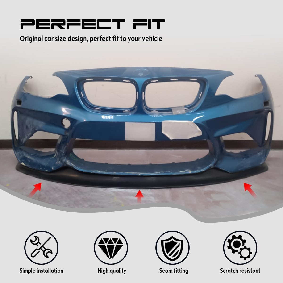 MagicDrift MDA Style Front Bumper Lip Spoiler for 2016-2018 BMW F87 M2 4