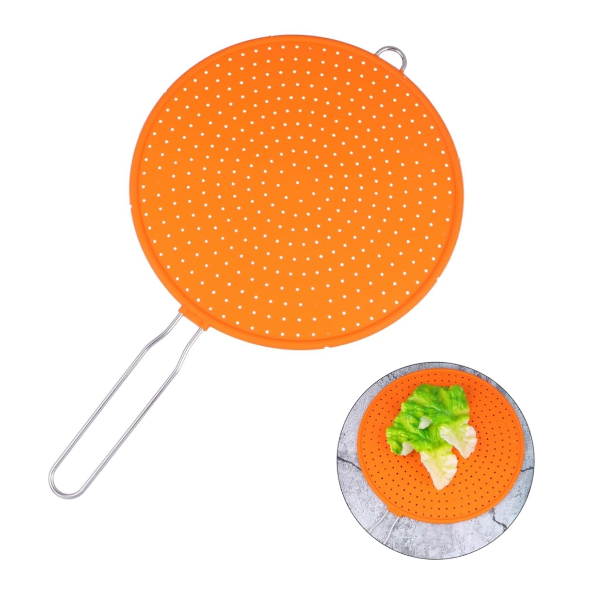 FUNOMOCYA Silicone Oil Splatter Guard Heavy Duty Food Grade Mesh Screen for Spill Protection Versatile Kitchen Tool for Cooking Frying and Baking Random Color Random Color