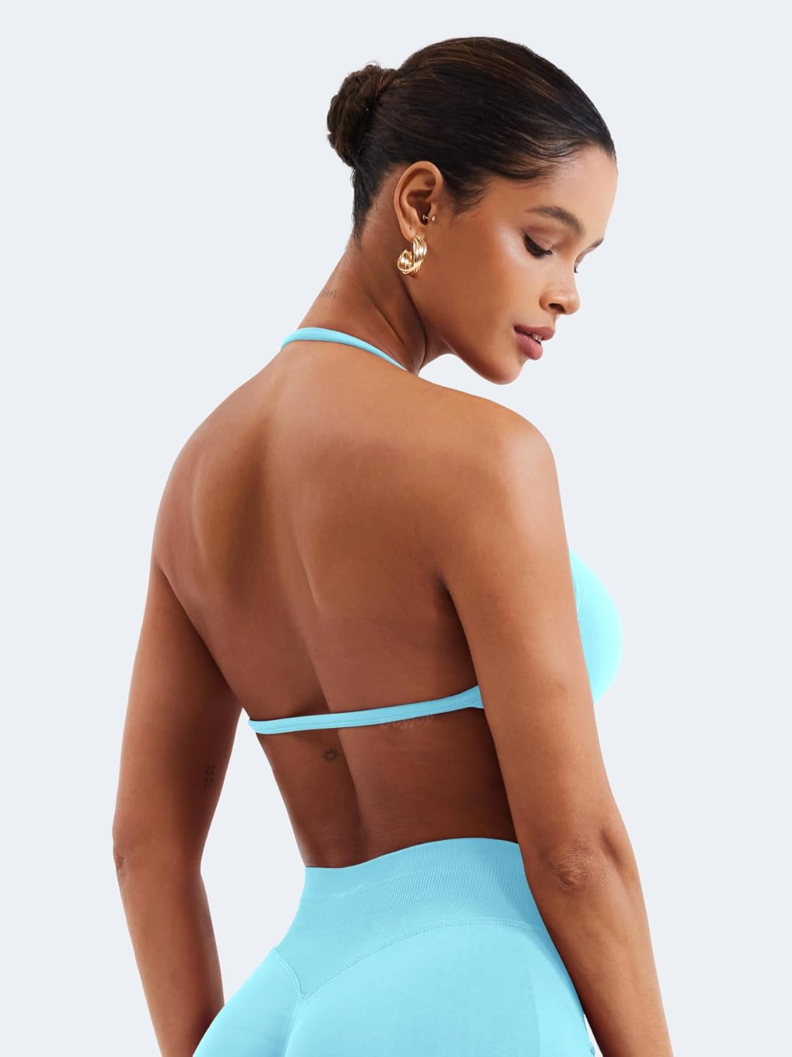 VOYJOY Impact Strappy Bra Sports Bras for Women Basic Crop Workout Sexy Tank Gym Yoga Bra - Image 4