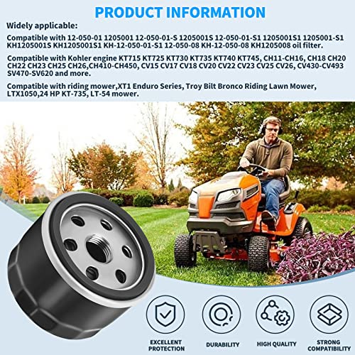 Klwzh 12-050-01-S 12 050 01 Oil Filter For Kh-12-050-01-S Kh-12-050-08 12 050 01-S1 1205001-S Ch18-Ch25 Cv18-Cv25 Cv17-Cv26 Ch17-Ch26 Xt1 Engine Yth20K46 Kt715 Sv470-Sv620 Lawn Mower Oil Filter(1 Pc) #TOP5