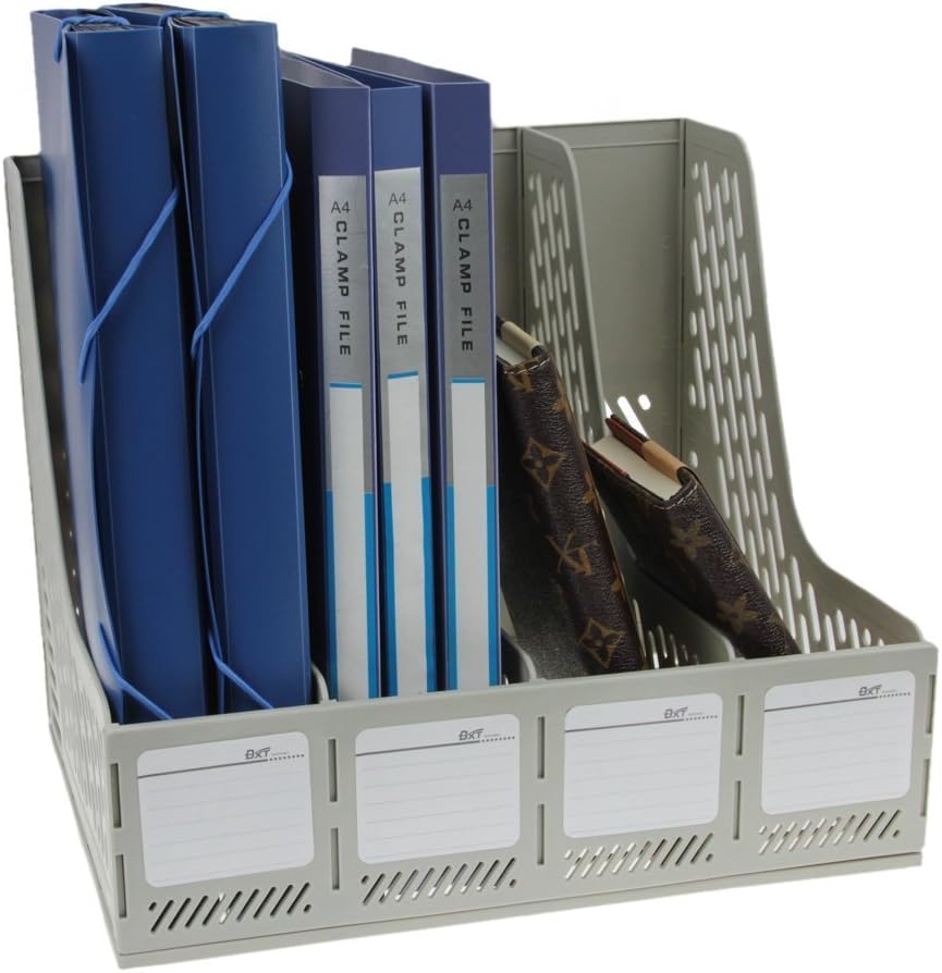 Magazine Holder Heavy Duty Four Sections File Rack Paper