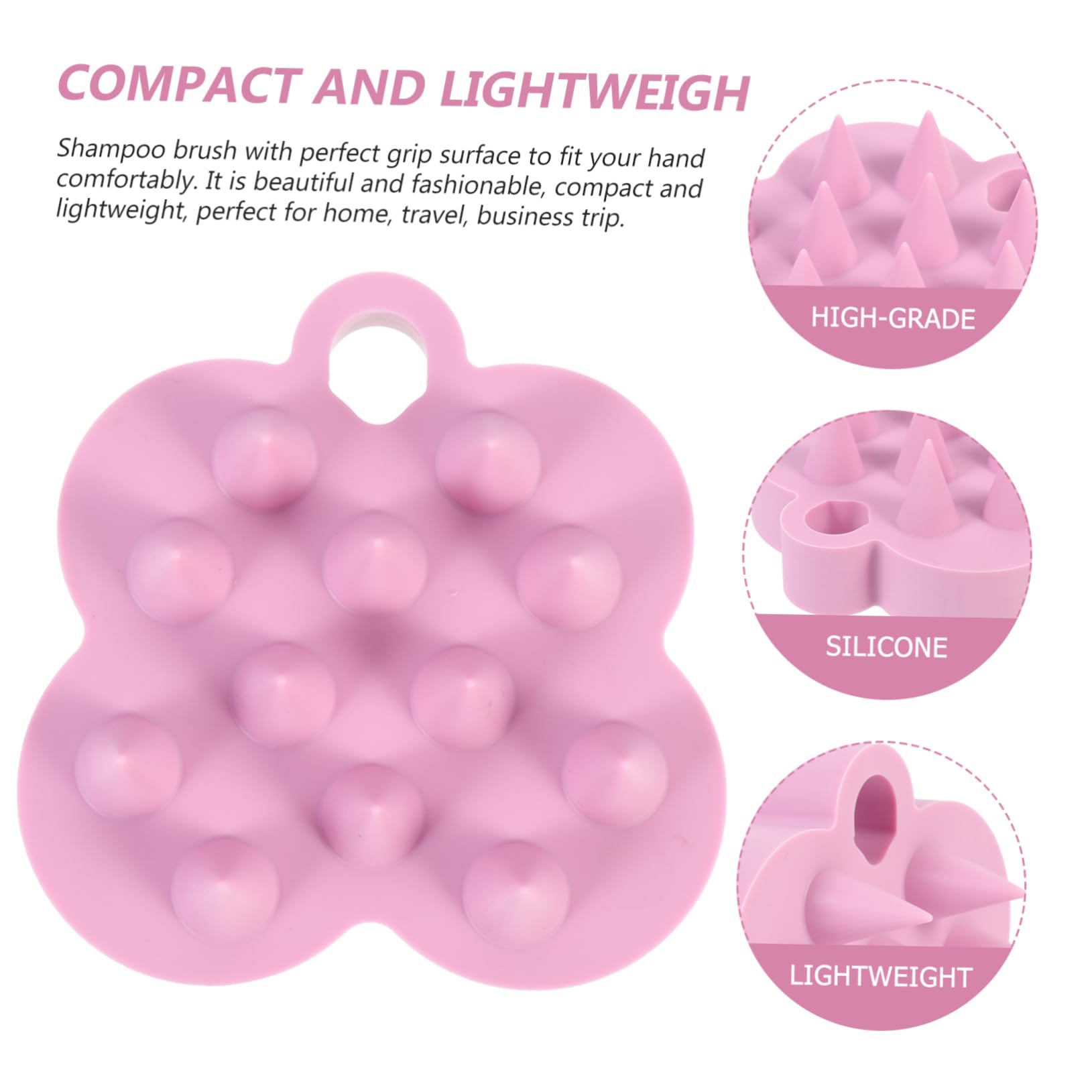 FRCOLOR 4 Piezas cepillo de masaje de champú cepillo para el cabello del cuero cabelludo cepillo de champú scalphero massage masajeador cuero cabelludo exfoliante del o rosa