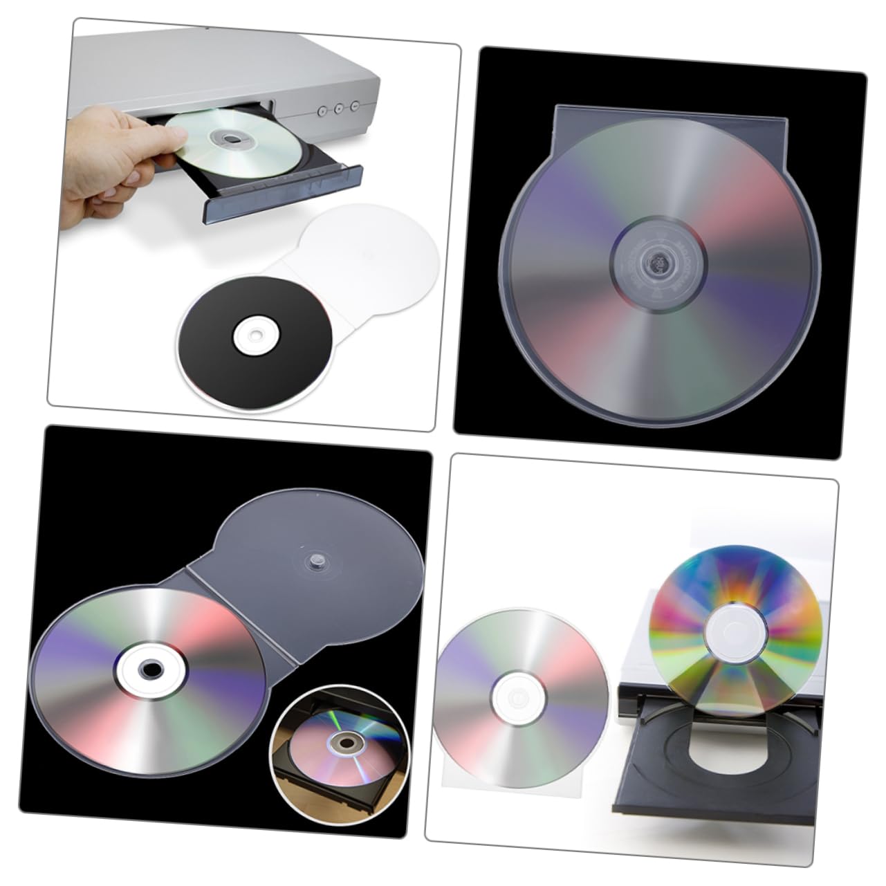 Zerodeko Custodie per CD in Plastica Trasparente 50 Pezzi per Organizzazione e Protezione di CD e Dvd Funzione Antipolvere e Design Compatto