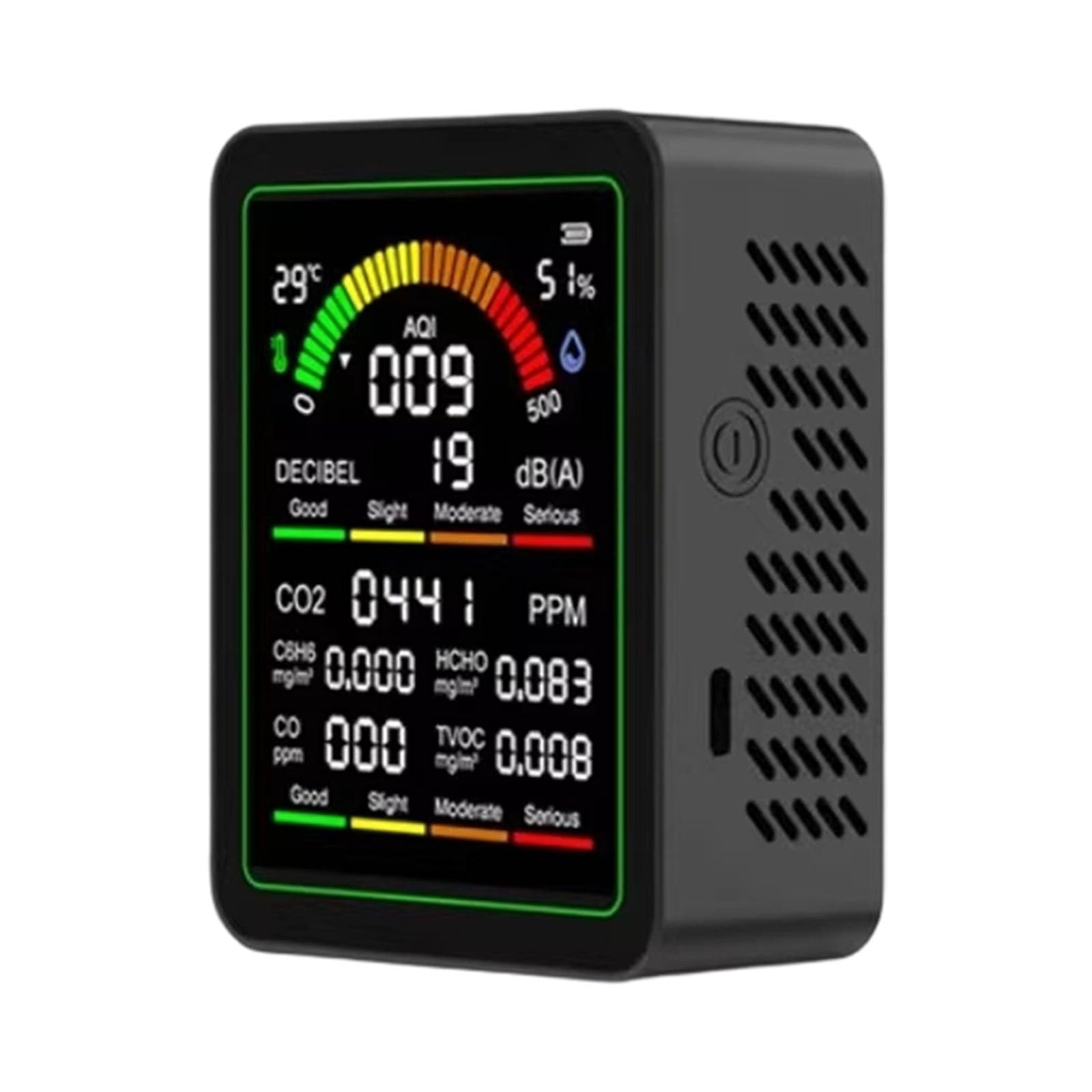 Multifunction Indoor Air Analyzers with CO2 C6H6 Formaldehyde TVOC and Temperature Humidity Sensors Transducer Meter