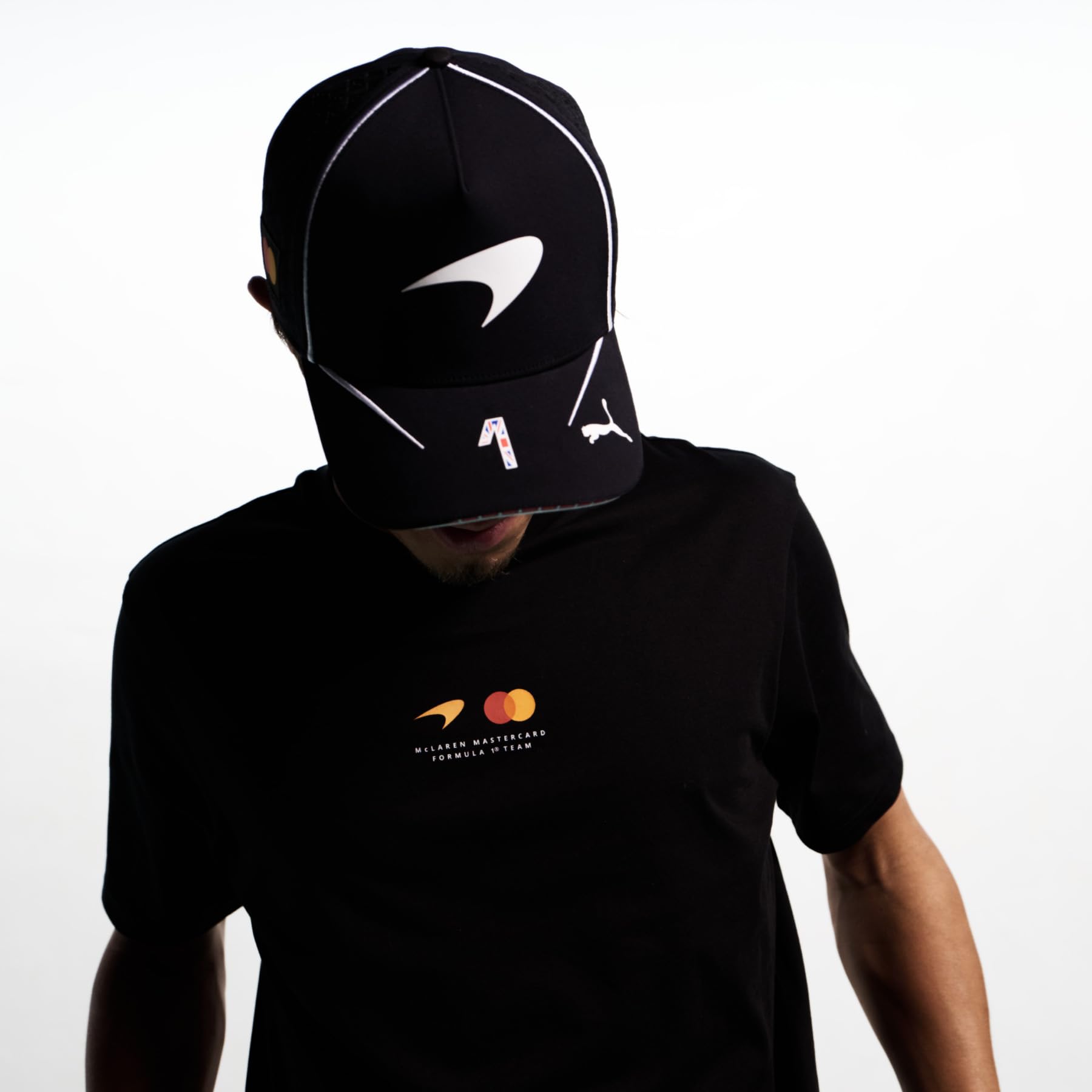 PUMA Erwachsene McLAREN Racing Lando Norris Replica Baseball-Cap OneSize, Black | Offizielle lizenzierte Replica-Sammlung, Wie getragen von Lando Norris, Gebogene Krempe mit Snapback-Befestigung hinten
