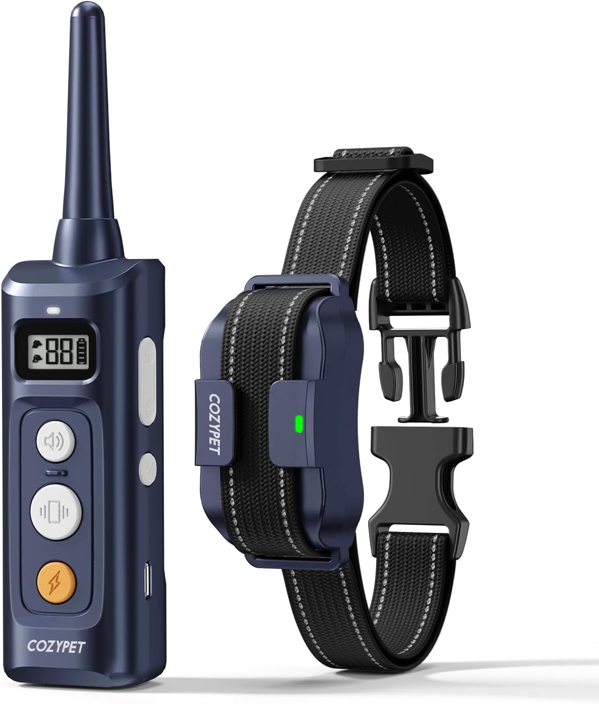 Dog Shock Collar with Remote Control - Rechargeable Dog Training Collar Electric Shock Collar for Dogs 60-100 lbs Waterproof with 3 Training Modes for Small Medium Large Dogs Blue