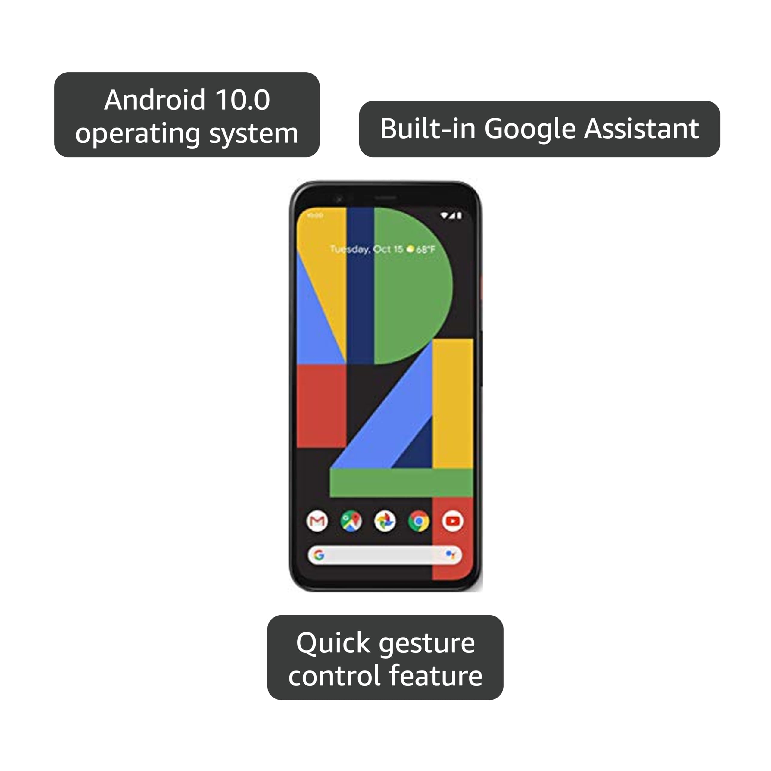 Amazon.com: Google Pixel 4 XL, 128 GB, Black, Unlocked (Renewed