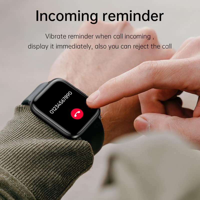 Orologio da polso da uomo e donna, 1,8 pollici, con monitoraggio della frequenza cardiaca, per sonno intelligente, podometro calorie, impermeabile IP68, cronometro GPS condiviso 24 modalità sport per