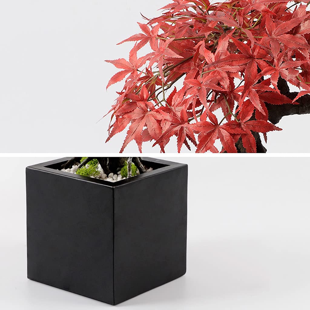 HASMI künstliche Pflanzen Künstliche Ahorn-Bonsai-realistische rote Maple-Metall-Basis-gefälschte Pflanzendekoration for Wohnzimmerbüro und -Studium Simulierte Kiefer